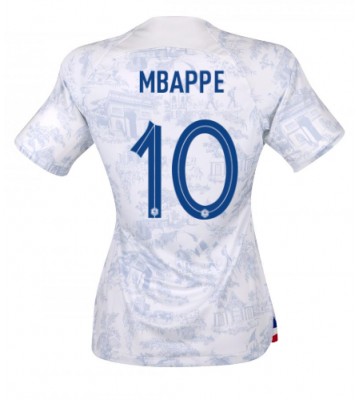 Frankrike Kylian Mbappe #10 Bortatröja Dam VM 2022 Korta ärmar